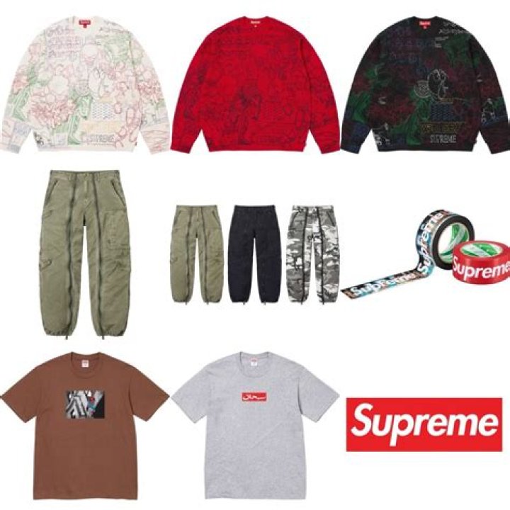 Supreme Tシャツにデニムやワークパンツを合わせたコーデ比較